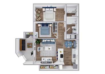 Waterleaf Apartment Homes in Vista, California B3 Floor Plan