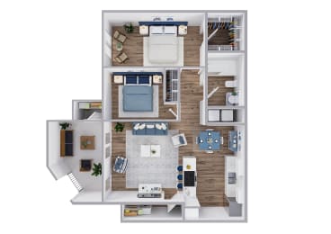 Waterleaf Apartment 3D FP - B1 Renovated
