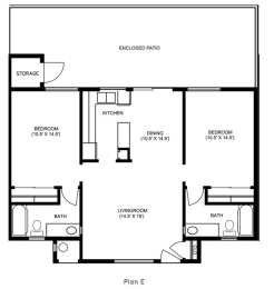 floor plan E at Aspire Seneca, California