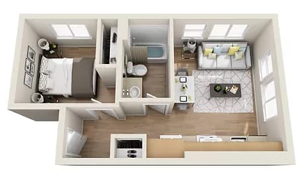 1 bed 1 bath B at Arbora Court, Seattle, Washington