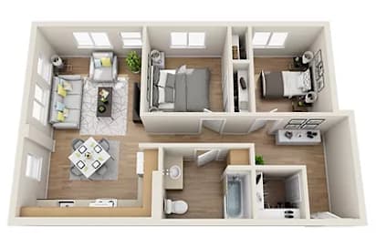 2 bed 2 bath A at Arbora Court, Seattle, Washington
