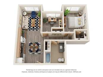 2 bed 2 bath C at Cedar Crossing, Seattle, WA