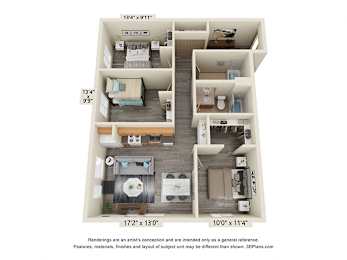3 bed 2 bath at The Aries at Bitter Lake Apartments, Seattle, Washington
