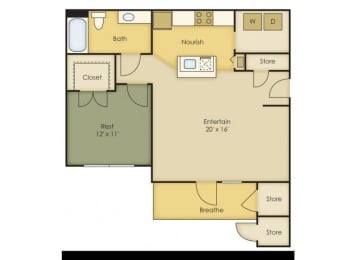 Floor Plan 1 Bed