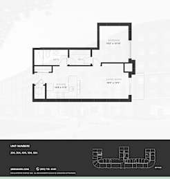 1E Floor Plan at The Woods at 180 Kanata Avenue, Ontario, K2K 3L9