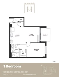 1Z Floor Plan at 150 Marketplace, Ottawa