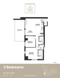2K Floor Plan at 150 Marketplace, Ottawa, K2J 5R5