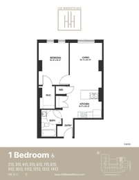 1k Floor Plan at 150 Marketplace, Ontario, K2J 5R5