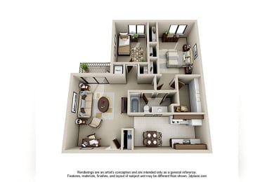  Floor Plan Two Bedroom One Bath