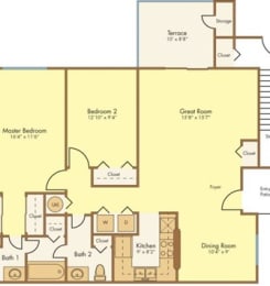 CHAMPION Floor Plan at Madison Oaks Apartment Homes, LLC, Florida