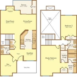 ECLIPSE Floor Plan at Madison Oaks Apartment Homes, LLC, Palm Harbor, FL, 34684
