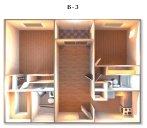 Floor Plan B-3 at DEL ORO APARTMENT HOMES, Plantation, Florida