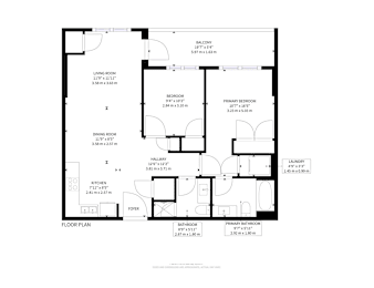 A black and white floor plan of a house with labeled rooms and dimensions.
