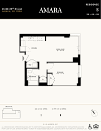 A floor plan for an apartment at 31-90 29th Street, Astoria, NY 11106.