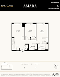 A floor plan for an apartment in Amara Residence.