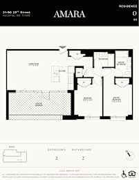 A floor plan for an apartment in Amara Residence.