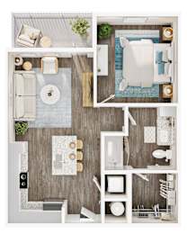 A series of images showing different layouts of a modern bathroom. at Allegra at Cocoa in Cocoa, FL, 32926