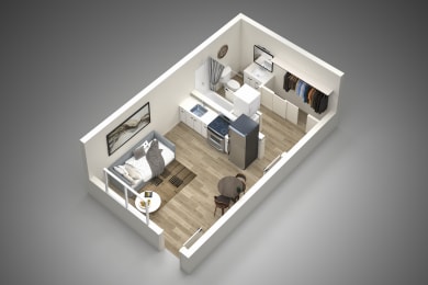 Studio 1 bath C at Presidio Palms Apartments, Arizona
