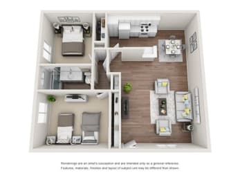 2 bed floorplan