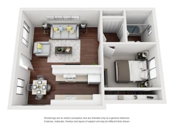 1x1 floorplan