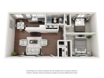 2x2 floor plan