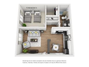 1x1 floorplan