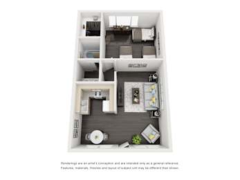 1 bedroom floorplan