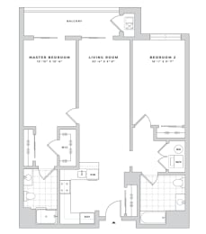 the floor plan of the first and second floors of a 2 bedroom apartment