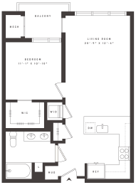 Floor Plan  1 bedroom floorplan