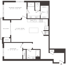 Floor Plan  2 bedroom floorplan
