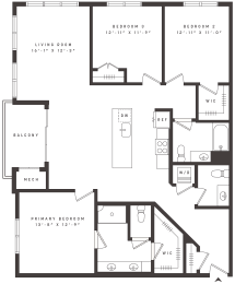 Floor Plan  3 bedroom floorplan