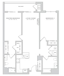 a floor plan of a living room and a dining room