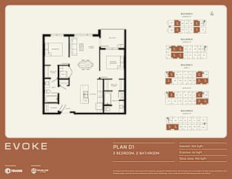  Floor Plan D1 - 2 Bed