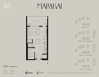 the floor plan of the apartment