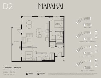 the floor plan of the apartment