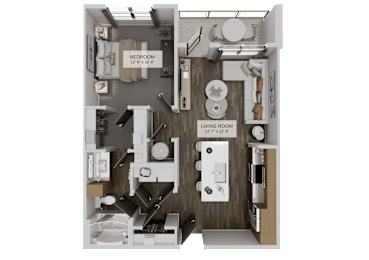 A1a Floorplan at The Union Flats at Fishers District, Fishers, IN, 46037