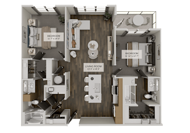 B1c Floorplan at The Union Flats at Fishers District, Fishers, Indiana