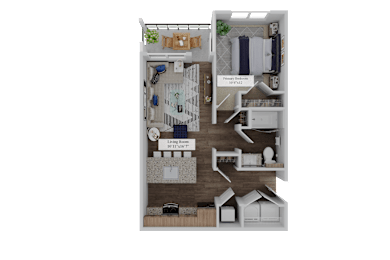 Floor Plan A1 at The Pullman Luxury Apartments, Atlanta, GA