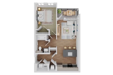 A1 Floor Plan at The Garrison, Fountain, CO