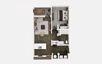 1 bed 1 bath at The Logan Luxury Apartments, Idaho