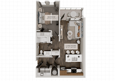 A1 Floor Plan at Heritage on Hover Apartments, Longmont, CO, 80503