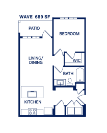 A1 Wave Floor Plan at Drift, Daytona Beach, FL, 32117