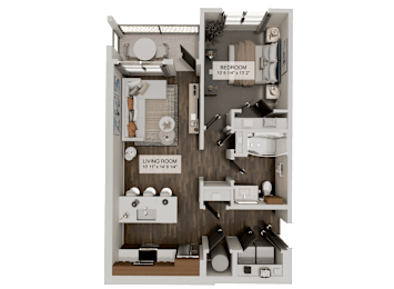 A1P Floor Plan at Velara Luxury Apartments, Ponte Vedra Beach