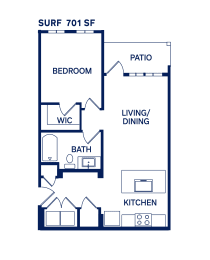 A1p Surf Floor Plan at Drift, Daytona Beach, FL, 32117