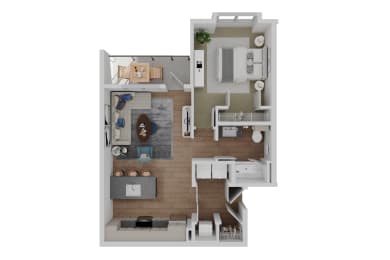 A2a Floor Plan at The Garrison, Fountain