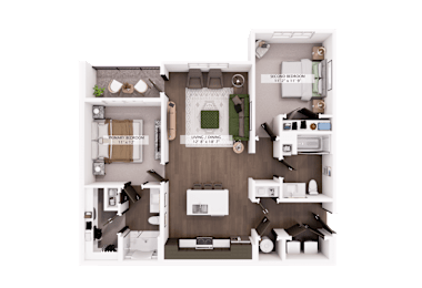 B1 Floor plan at Switch Luxury Apartments, Colorado Springs, CO, 80921