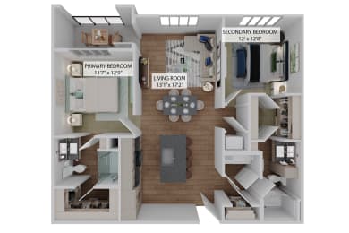 2 bed 2 bath C at The Concord Apartments, Florida, 34240