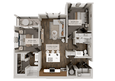 B1a Floor Plan at Heritage on Hover Apartments, Colorado, 80503