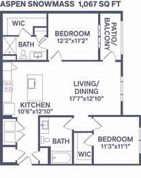 B1 Aspen Snowmass Floor Plan  at Notch66, Longmont, CO, 80504