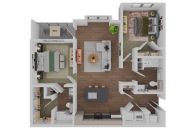 B1b Floor Plan at The Garrison, Colorado